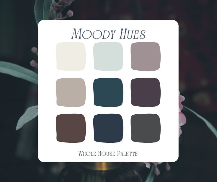 the color palette for mood hues