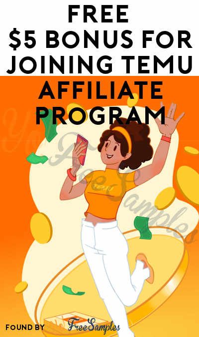 a woman in an orange shirt and white pants with the text free $ 5 bonus for joining