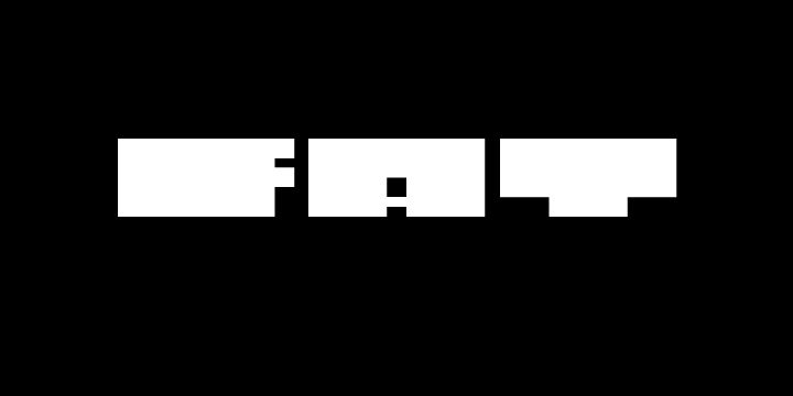 the word fap is made up of squares and rectangles in white on a black background