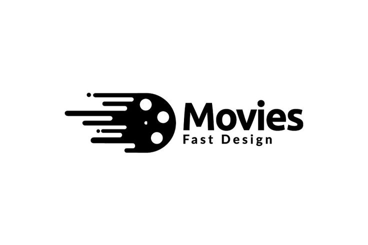 the logo for movies fast design