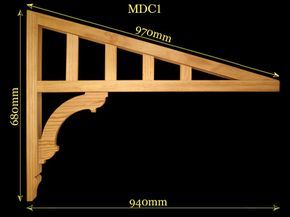 an image of a wooden shelf with measurements for the top and bottom section on it