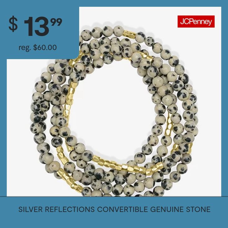 Features: Inspirational, Stretch, Beaded, AdjustableStone Cut: RoundMetal Color: Gold ToneChain Length: 35 InchCare: Wipe CleanStone Type: 90 Genuine JasperBracelet Type: Wrap Bracelets, Beaded Bracelets, Stretch BraceletsMetal: 14k Gold Over BronzeCountry of Origin: Imported Bracelets Beaded, Stone Beaded Necklace, Wrap Bracelets, Stretch Bracelets, Stone Beads, Wrap Bracelet, Convertible, Beaded Necklace, Beaded Bracelets