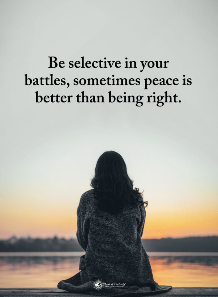 a woman sitting on top of a dock with the quote be selective in your battles, sometimes peace is better than being right