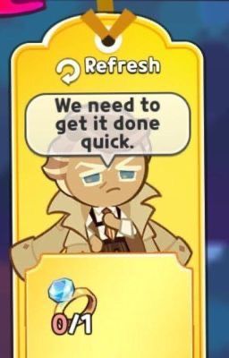 a cartoon character holding a sign that says refresh we need to get it done quick