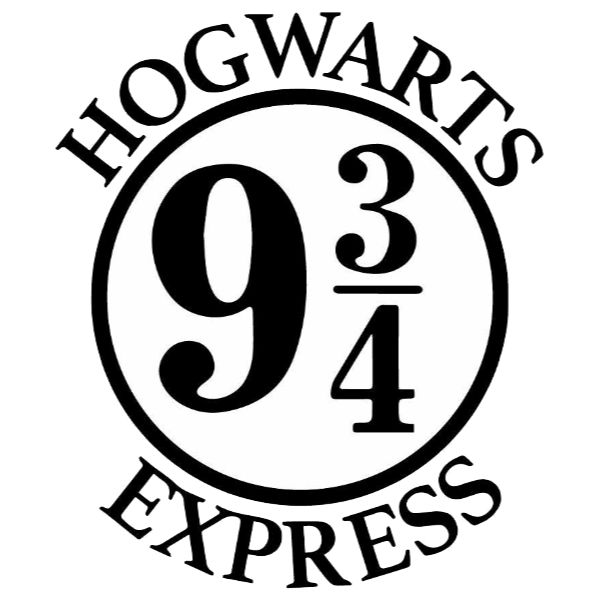 harry's express logo with the number 9 in black and white, on a white background