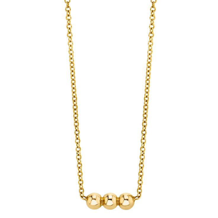 This 14K solid gold dainty trio ball necklace is an everyday piece. Stack it or pair it with our dainty ball bracelets! Sustainable 100% Recycled Gold Made in Los Angeles Sweet Necklace, Ball Bracelet, Ball Necklace, Recycled Gold, Rose Gold Necklace, Metal Necklaces, Necklace Sizes, Personalized Necklace, Chain Bracelet