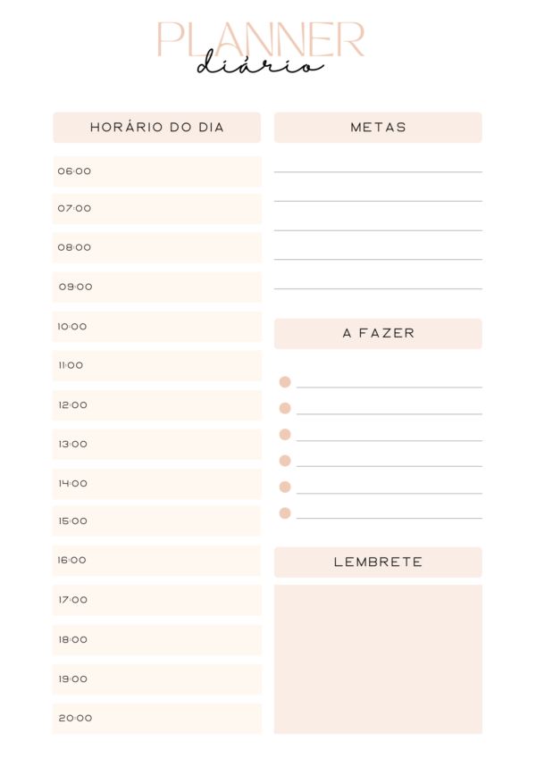 the printable planner is shown in pink