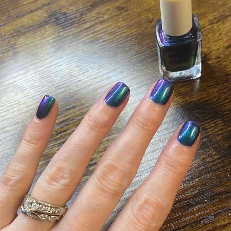 Box on Instagram: “👾 Origin Unknown by @cirquecolors from the Superfuture Collection WHAT?! Are you kidding me?! This polish is like 7000 colors. This is…” Green To Blue, Nail Polish, Nails, The Originals, Purple, Green, Pink, On Instagram, Blue