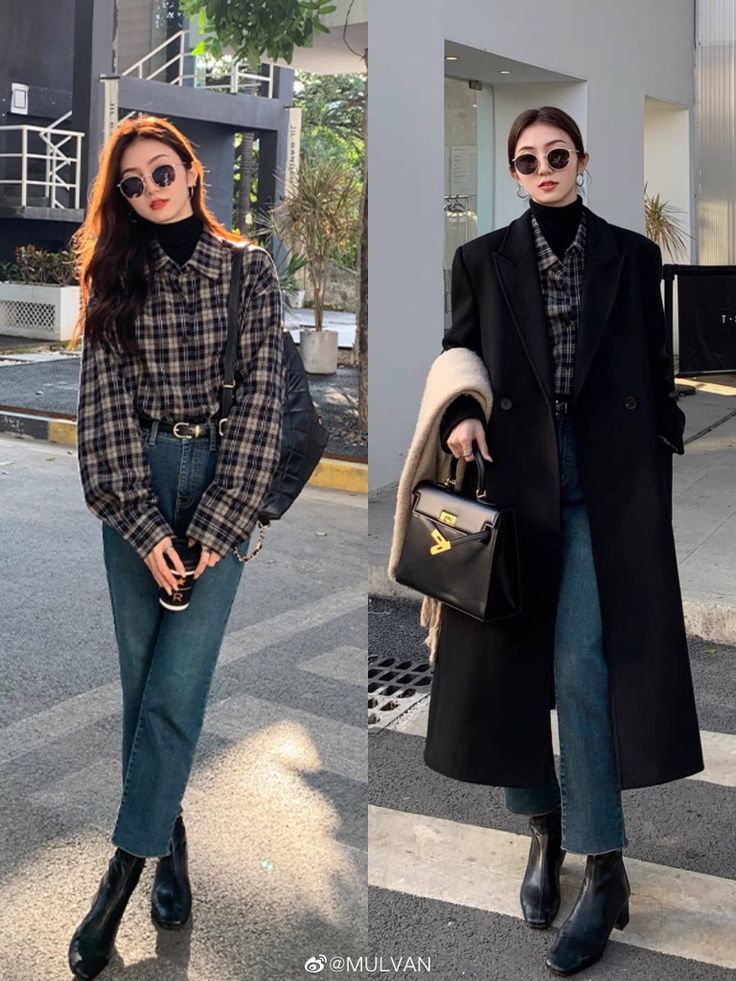 Korean Outfits Over 40, Korean Winter Work Outfits, Winter Outfit Women Korean, Busan Autumn Outfit, Korean Fashion For Women Over 30, Autumn Cold Outfit, Fall Outfit Inspo 2023 Work, Business Professional Outfits No Heels, Korean Fall Outfits 2023