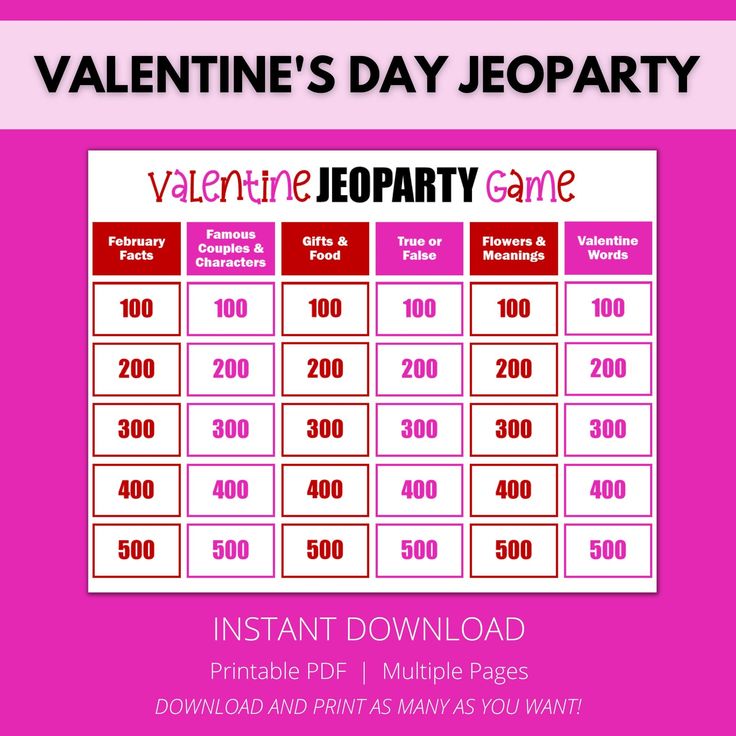 valentine's day party game with the text instant printable for $ 1 00