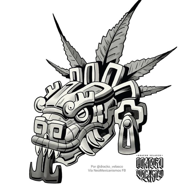 es una escultura prehistórica de los ante pasados mayas Quetzalcoatl Tattoo, Aztec Warrior Tattoo, Aztec Tattoos Sleeve, Aztec Drawing, Aztec Artwork, Aztec Symbols, Mayan Tattoos, Aztec Tattoos, Inktober 2023