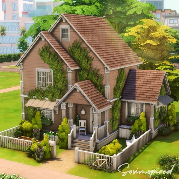 an artist's rendering of a house in the garden