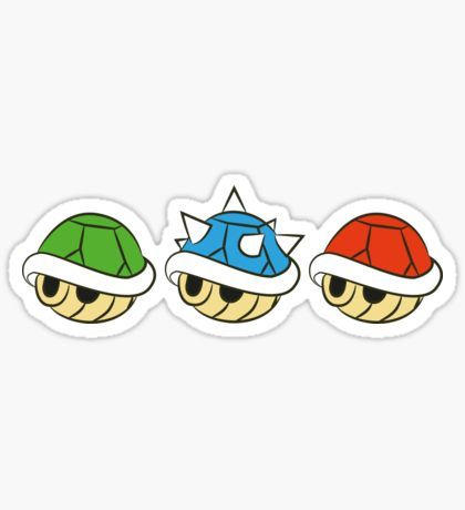 three different colored hats sticker on a white background