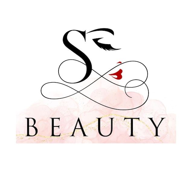 a logo for a beauty brand with the letter s on it's left side