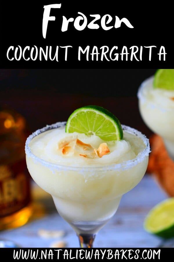 this frozen coconut margarita is the perfect summer drink