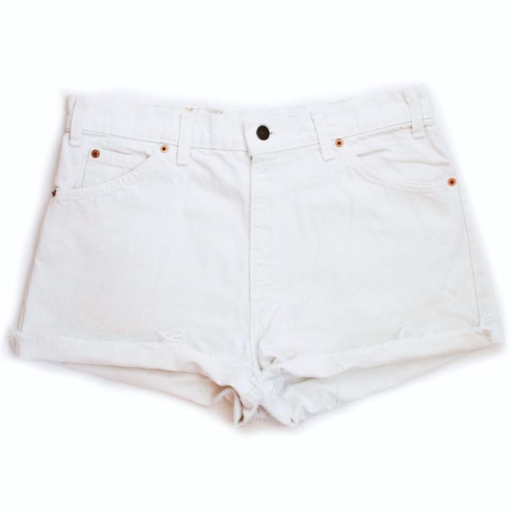 "Vintage Levi's White High Waisted Rise Denim Jean Cuffed Cut Offs Shorts 34/35\" waist fit* (your body's waist). Size Tag Men's 34 Garment measurements (laying flat): Waist 35\" Hips 44.5\" Rise 12.5\" Inseam 1.5\" cuffed / 3\" uncuffed Leg opening 24.5\" (Waist, hip & leg doubled) Item 2550 Great vintage condition! More sizes & styles available on my shop page! SAVE ON SHIPPING:* FREE SHIPPING AT $35 (Under $35: shipping on each additional item only $2) PRIORITY MAIL UPGRADE 2 or more items: no additional charge or action needed for Priority upgrade when purchased together 1 item: +$3 (otherwise will ship First Class) For details on sizing, see SIZE GUIDE under \"Additional Policies\": https://www.etsy.com/shop/GoldenGarb/policy?ref=shopinfo_policies_leftnav *Mentioned shipping options o High Waist Cotton Bottoms With Rolled Hem, High Rise Cotton Shorts With Rolled Hem, High Waist Bottoms With Rolled Hem And Relaxed Fit, High Rise Cotton Jean Shorts With Rolled Hem, High Waist Cotton Jean Shorts With Rolled Hem, Relaxed Fit Cutoff Bottoms With Rolled Hem, Jean Shorts White, Cheap Cream Short Bottoms, White Vintage Mid-rise Bottoms