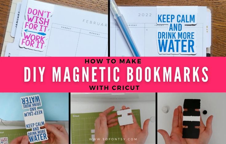 how to make magnetic bookmarks with cricut