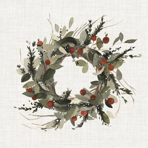 an image of a wreath with berries and leaves