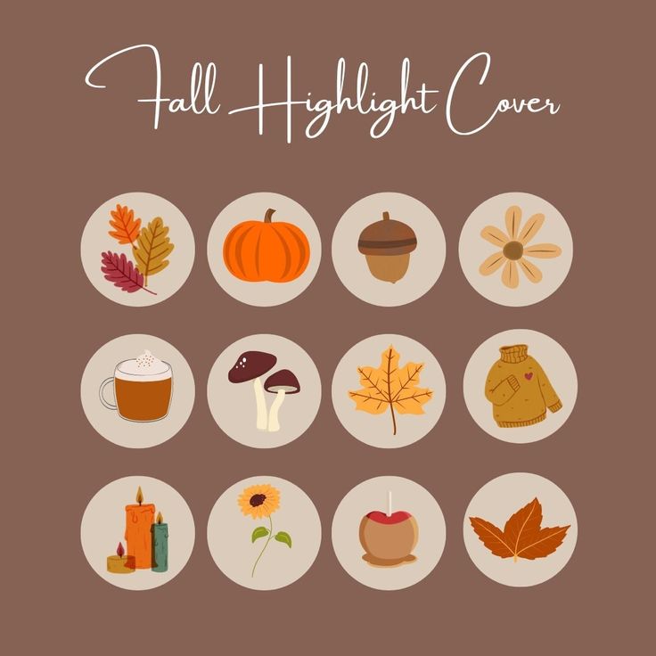 an image of fall and thanksgiving items in the shape of circles on a brown background