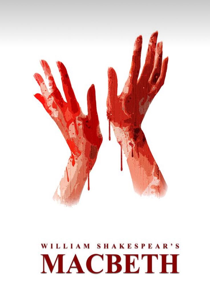 two hands reaching out to each other with the words macbeth written on it in red