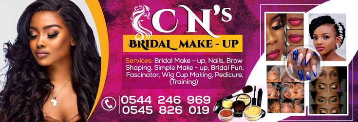 an advertisement for bridal make up