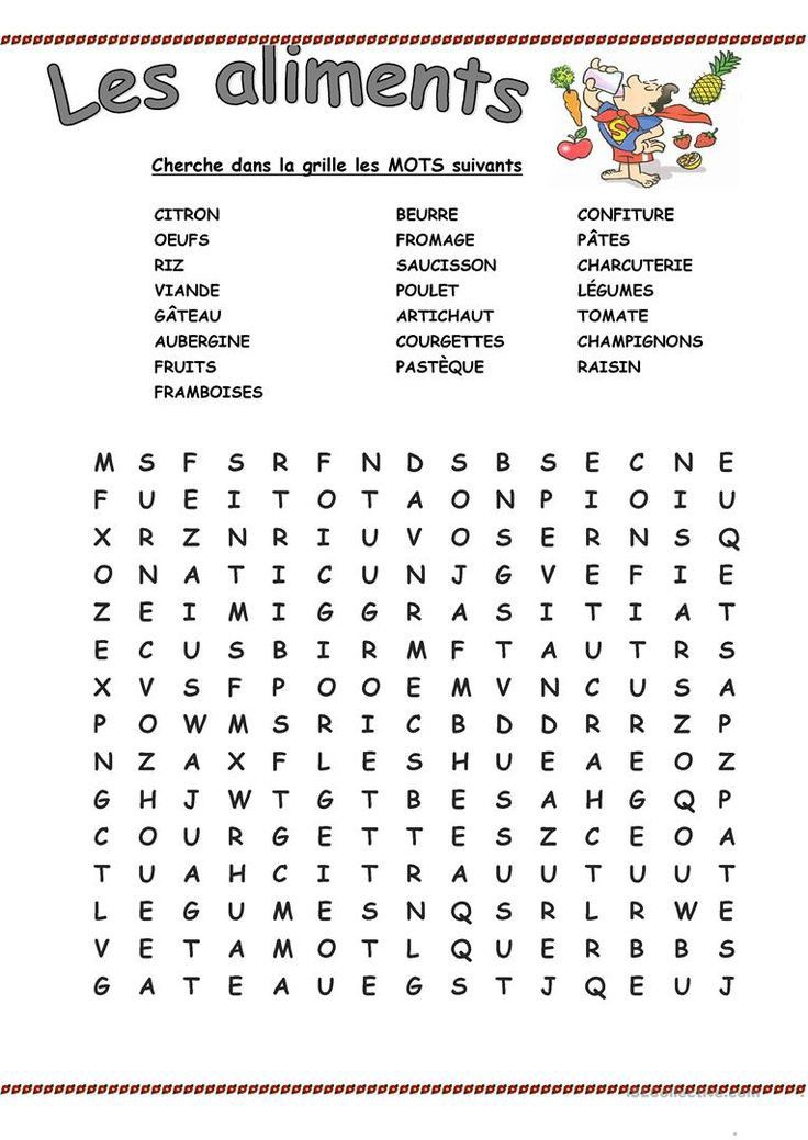 the french word search is shown in this image