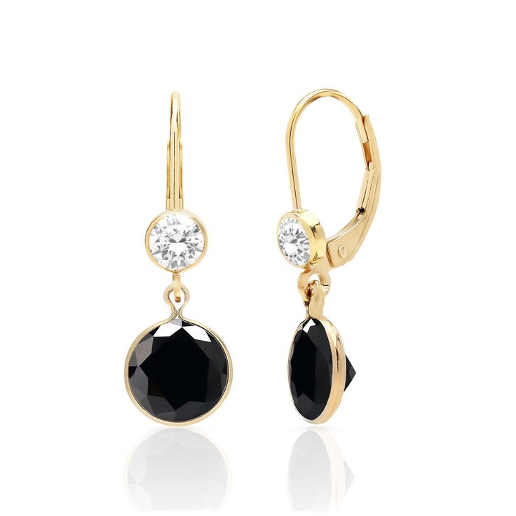 Add timeless elegance to your collection with our stunning black onyx drop earrings, a must-have for any jewelry lover. Featuring 8 mm round natural black onyx gemstones in open-back bezel settings, suspended from sleek lever backs. Available in 14K gold-filled or sterling silver, with an ear wire option. PRODUCT INFORMATION - METAL: 14K Gold Filled or Sterling Silver - LENGTH: 1.1 Inch / 28 mm - WIDTH: 0.35 Inch / 9 mm - DROP LENGTH: 0.9 Inch / 22 mm    MAIN GEMSTONE -  Type: Black Onyx -  Cut Black Onyx Jewelry, 7th Anniversary Gifts, Onyx Jewelry, Anniversary Gift For Her, Gold Filled Jewelry, Jewelry Lover, Black Onyx, Women's Earrings, Onyx