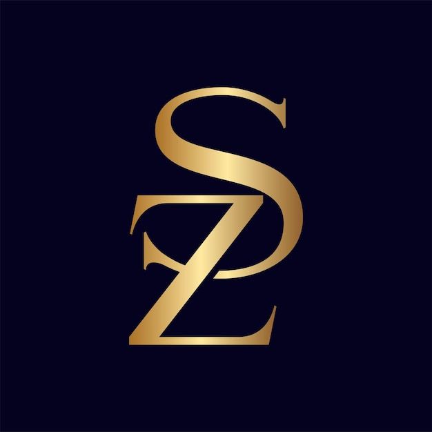 the letter s in gold on a black background