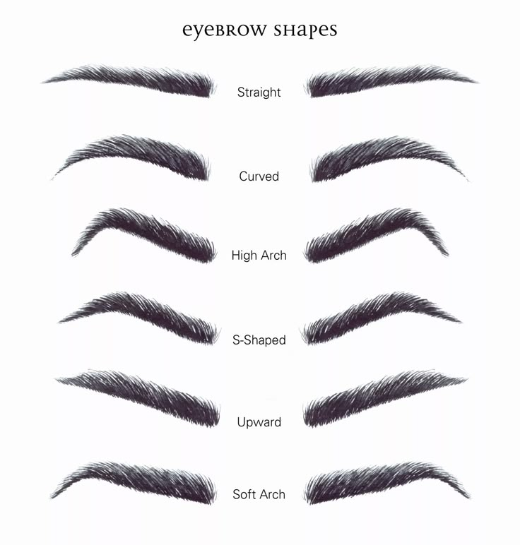 Eyebrow Shapes Chart, Eyebrows For Oval Face, Face Shape Chart, Brow Shaping Tutorial, Different Eyebrow Shapes, Types Of Eyebrows, Bentuk Alis, Eyebrow Shapes, Eyebrow Hacks