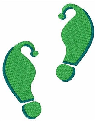 two green question marks on white background