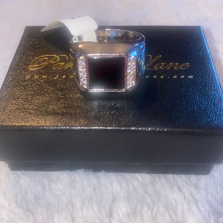 Park Lane Men Ring New With Tags Box Included Park Lane Rings, Park Lane, Men Ring, Ring Color, Mens Accessories Jewelry, Ring Shopping, Black Silver, Perfume Bottles, Rings For Men