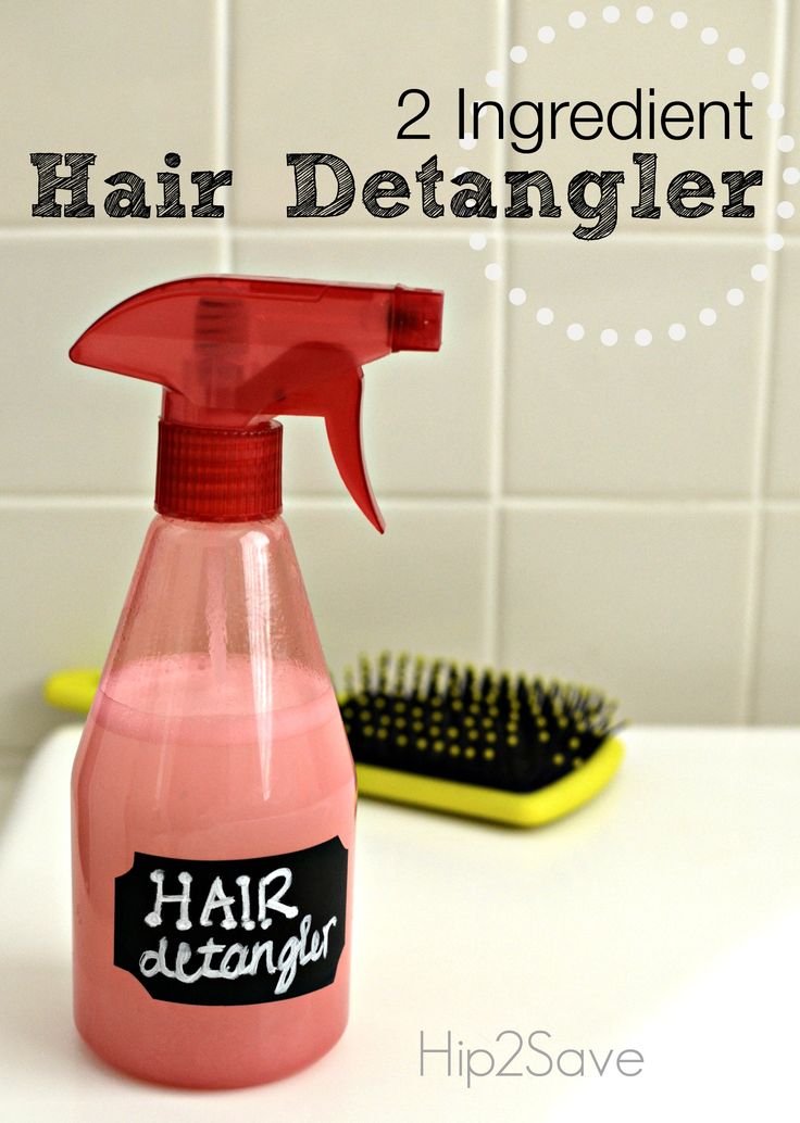 Homemade Hair Detangler Spray (Only 2 Ingredients) by Hip2Save Homemade Detangler For Black Hair, Hair Detangler For Black Hair, Diy Detangler Spray For Black Hair, Detangler Spray Diy Natural Black Hair, Diy Hair Detangler Spray Kids, Black Rapunzel, Diy Hair Detangler Spray, Hair Detangler Spray, Diy Hair Detangler