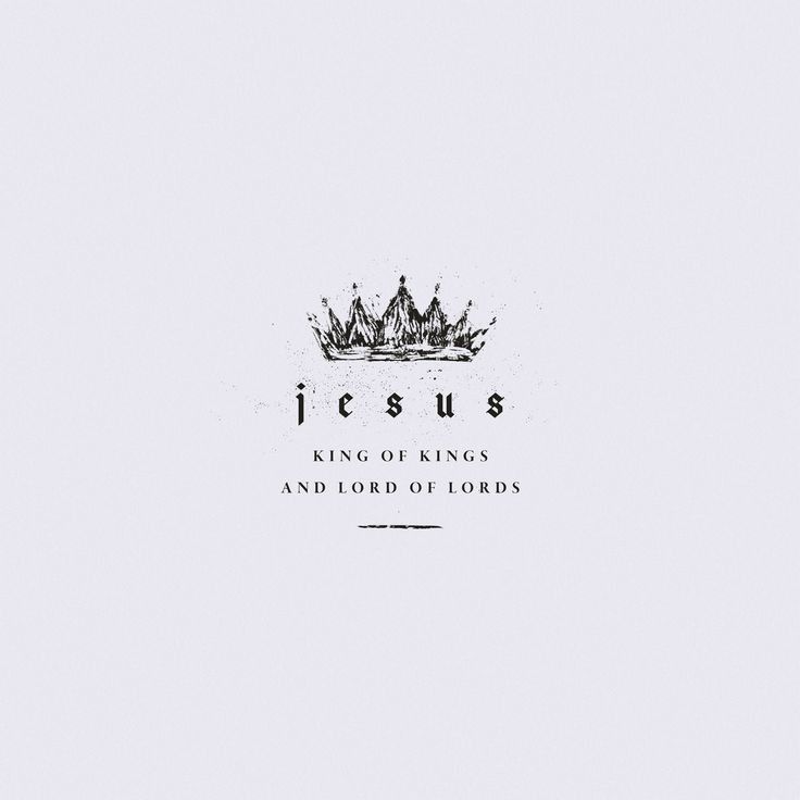 the word jesus is written in black and white with a crown on top of it