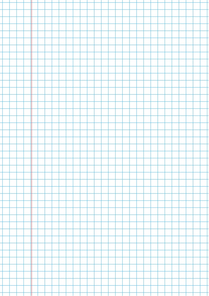 a graph paper with red lines on the top and bottom, as well as an orange line