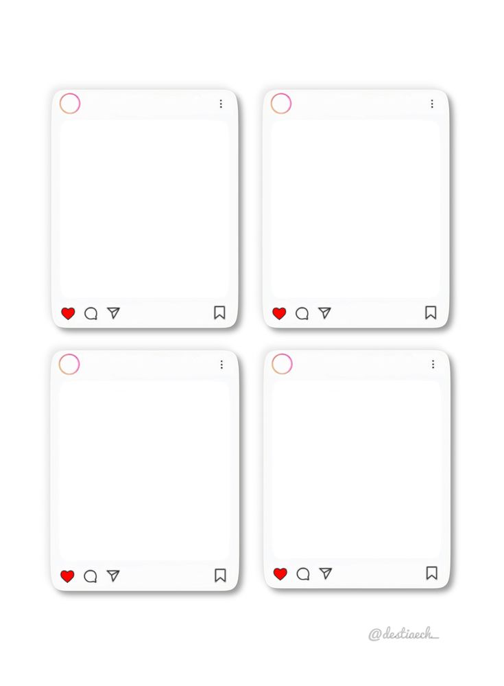 four white cards with red hearts on them