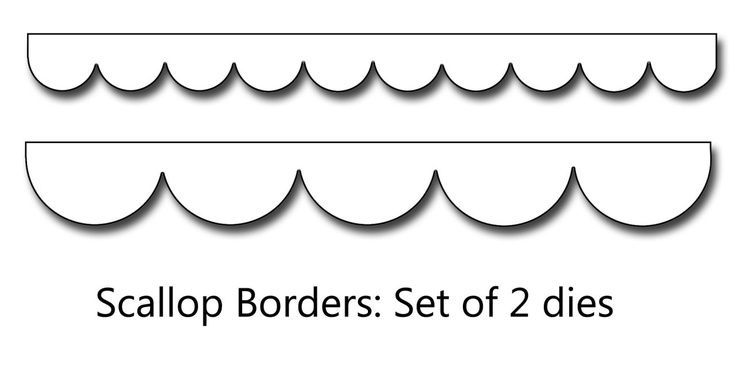 the scallop borders set of 2 dies is cut out and ready to be used