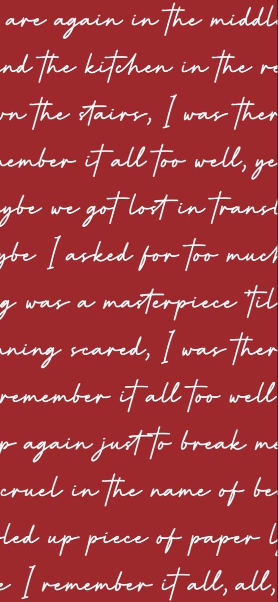 a red background with white writing on it