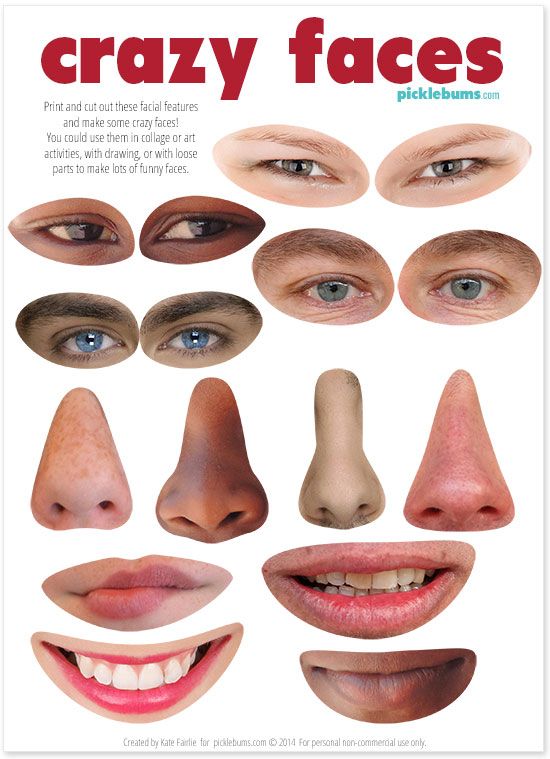 an image of various facial expressions on a person's face and eyes, including the upper half of his nose