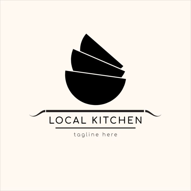 a black and white logo for local kitchen