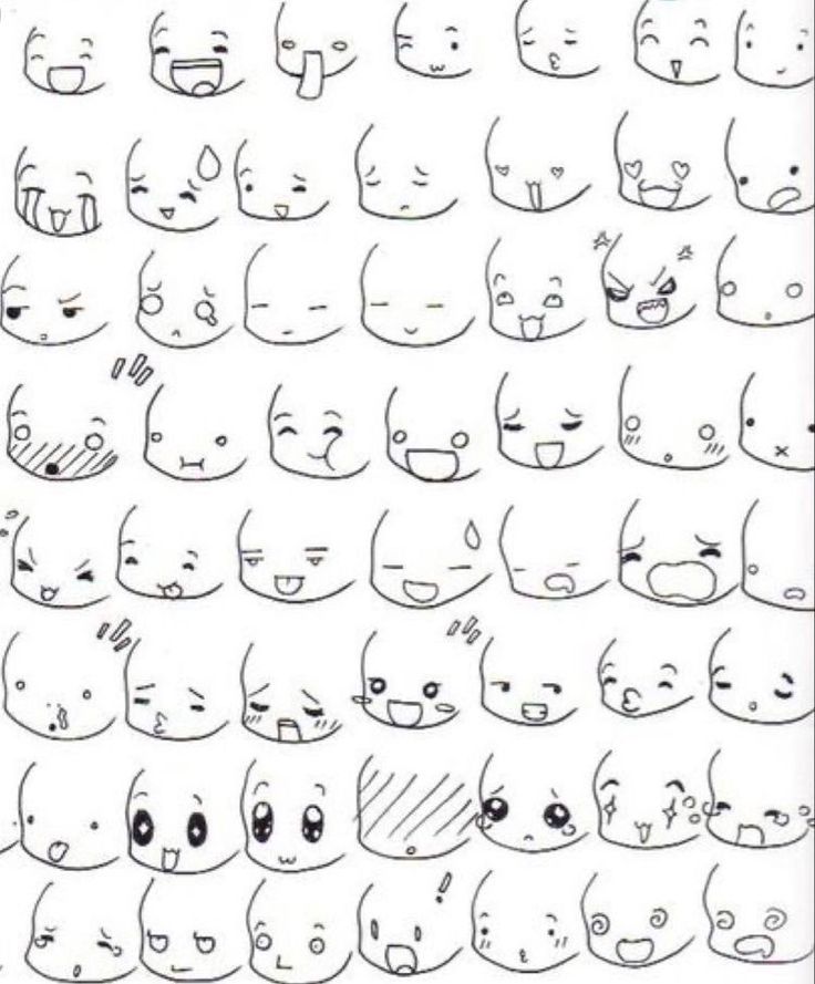 an image of many different faces drawn in pencil on white paper with the words, i love