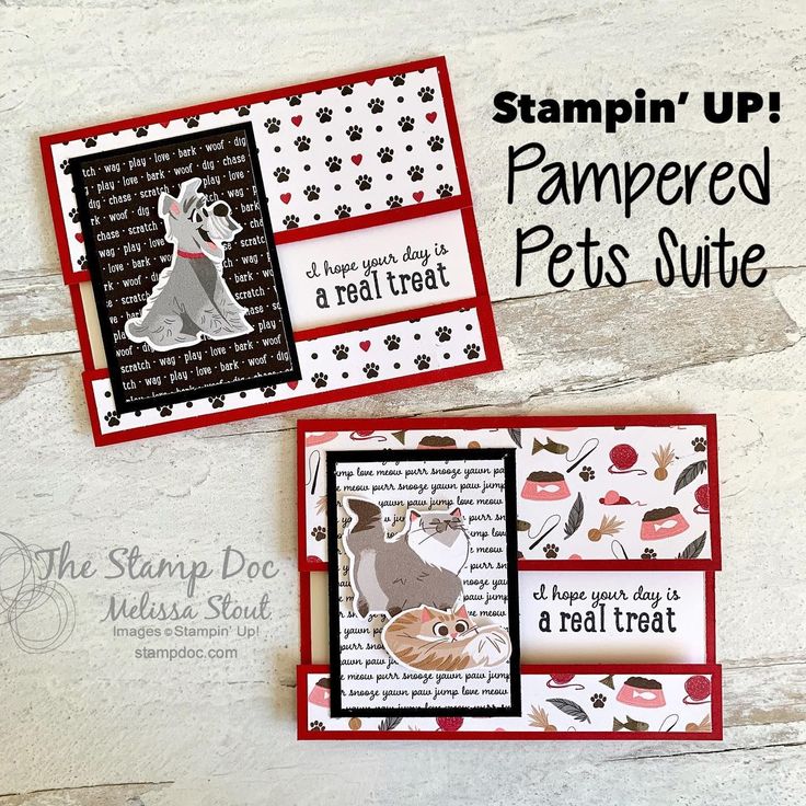 stampin'up pampered pets suite is featured in this image with text