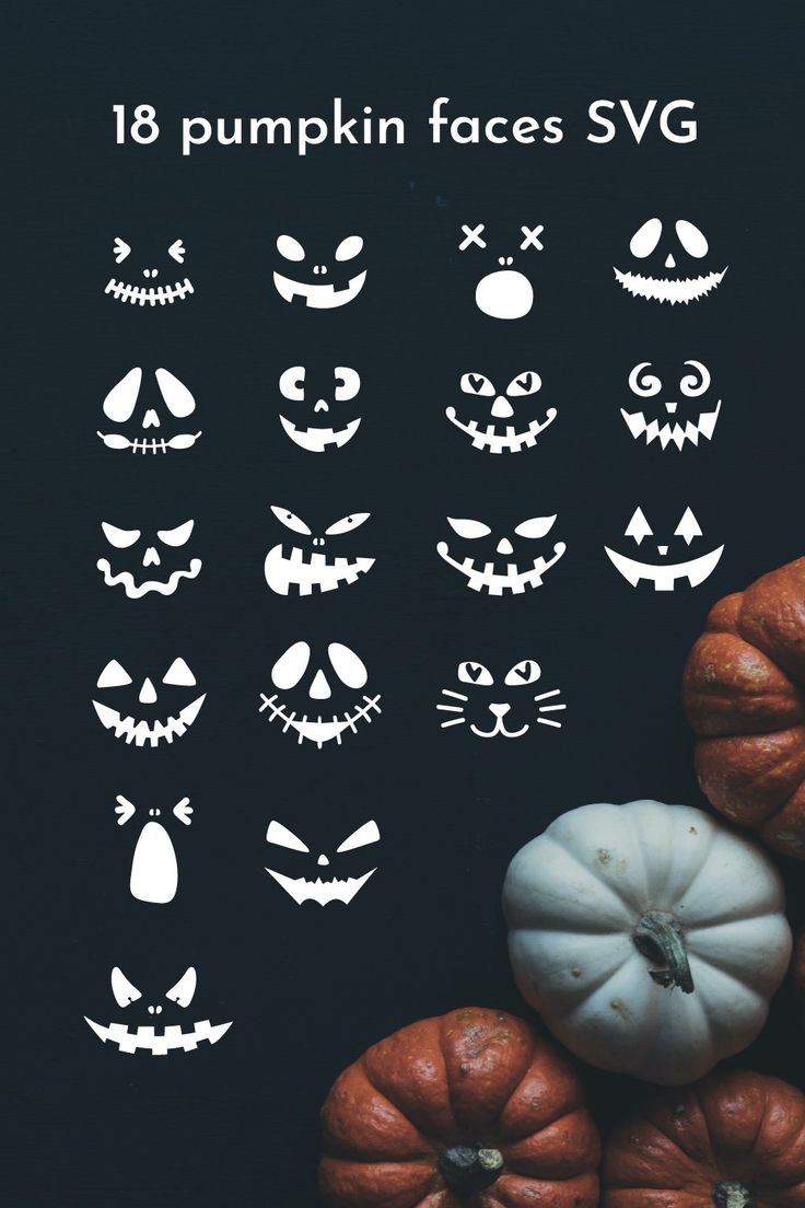 pumpkin faces svg cut files