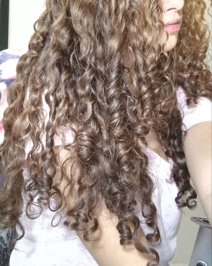 long curly healthy hair Curly Light Brown Hair, Brown Curly Hair, Colored Curly Hair, Peinados Fáciles Para Cabello Corto, Wavy Curly Hair, Curly Hair Tips, Light Hair, Dream Hair, Long Curly Hair