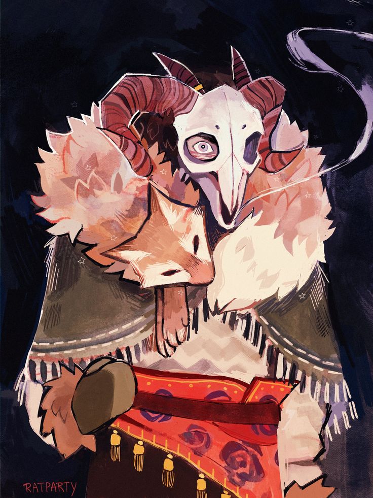 a painting of an animal dressed in costume