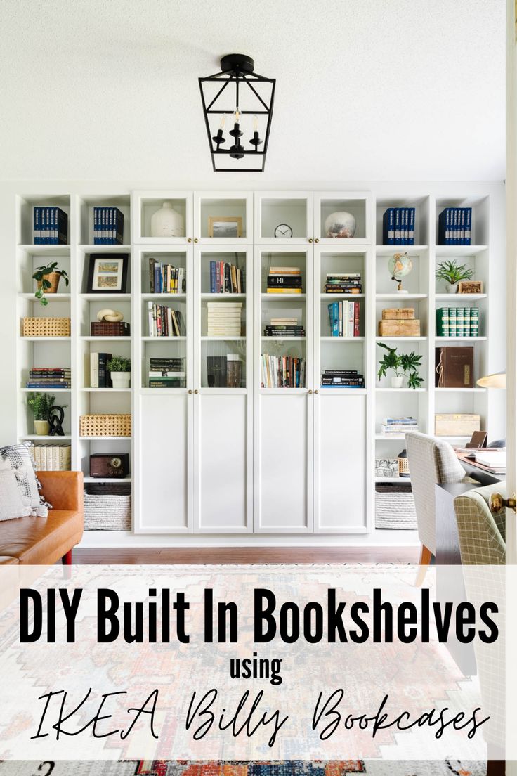 a living room filled with lots of bookshelves