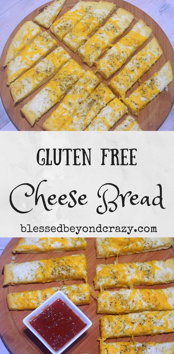 gluten free cheese bread cut into squares on a cutting board