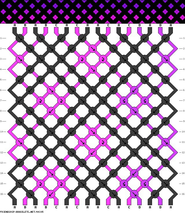 the pattern is shown in purple and black