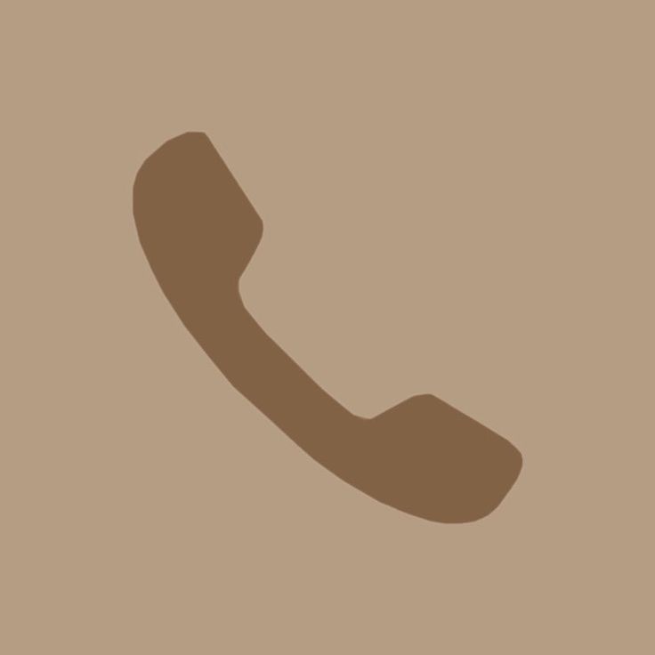 an image of a phone icon on a brown background