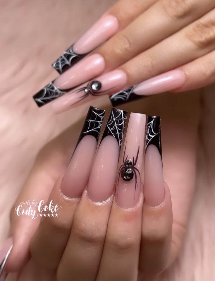 Halloween Nail Ideas, Holloween Nails, Create Business, Punk Nails, Cast A Spell, Grunge Nails, House Apartment, French Tip Acrylic Nails, Simple Acrylic Nails