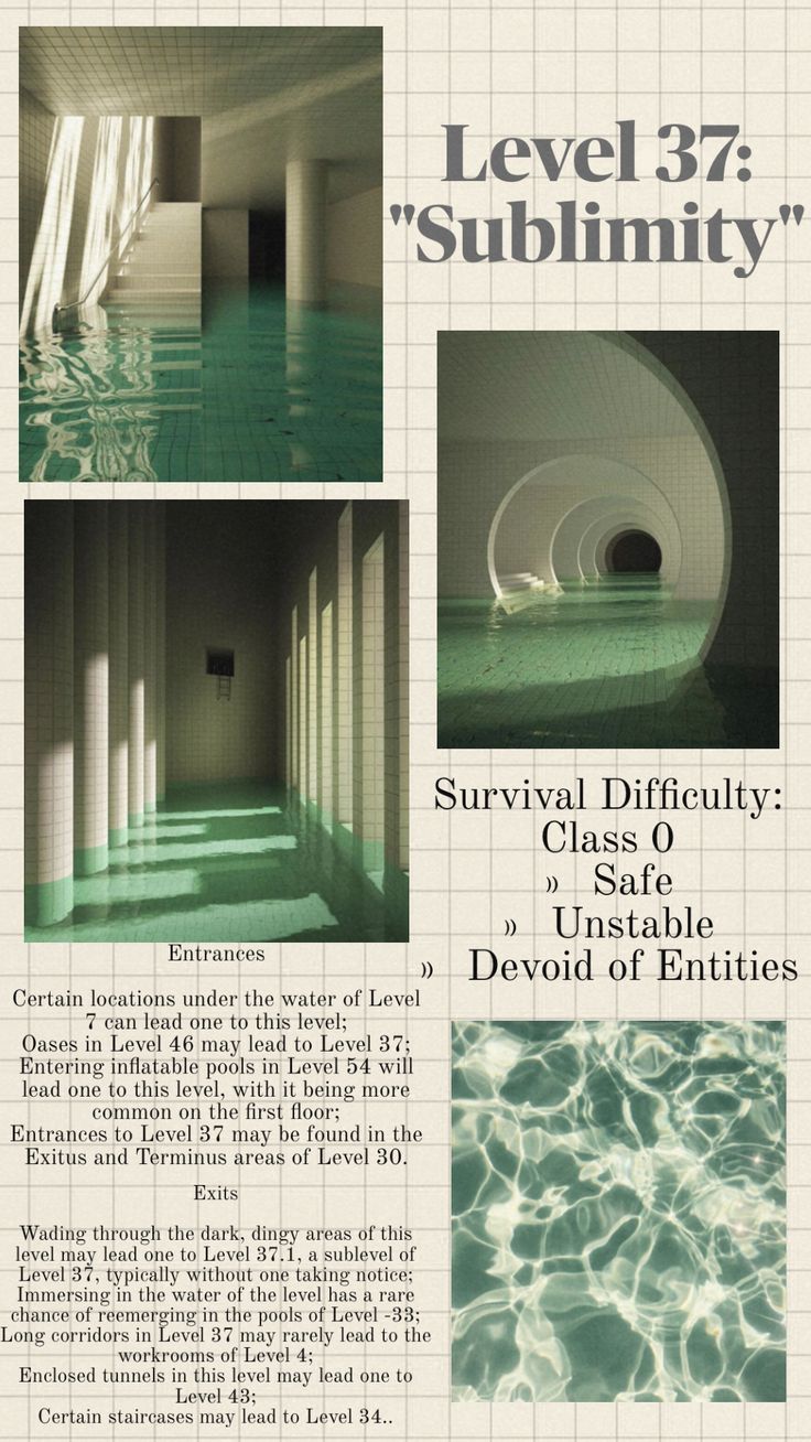 an advertisement for the level 37 sublimity class, which includes three different levels